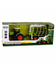 Traktor Zdalnie Sterowany RC z Przyczepą Leśną i Chwytakiem Do Drewna 1:24
