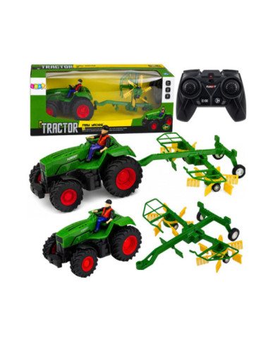 Traktor Rolniczy ze Zgrabiarką Rolnikiem Zdalnie Sterowany RC Światła 1:24