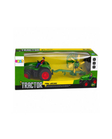 Traktor Rolniczy ze Zgrabiarką Rolnikiem Zdalnie Sterowany RC Światła 1:24
