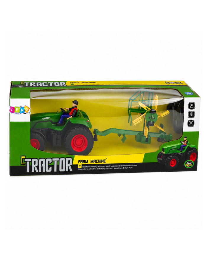 Traktor Rolniczy ze Zgrabiarką Rolnikiem Zdalnie Sterowany RC Światła 1:24