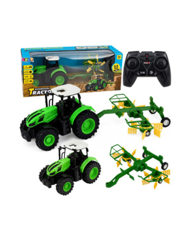 Traktor Rolniczy ze Zgrabiarką Zdalnie Sterowany RC Światła 1:24
