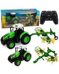 Traktor Rolniczy ze Zgrabiarką Zdalnie Sterowany RC Światła 1:24