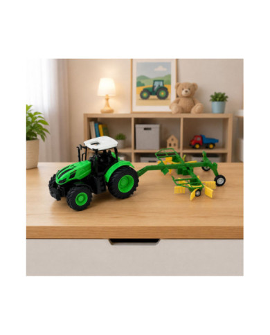 Traktor Rolniczy ze Zgrabiarką Zdalnie Sterowany RC Światła 1:24