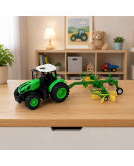 Traktor Rolniczy ze Zgrabiarką Zdalnie Sterowany RC Światła 1:24
