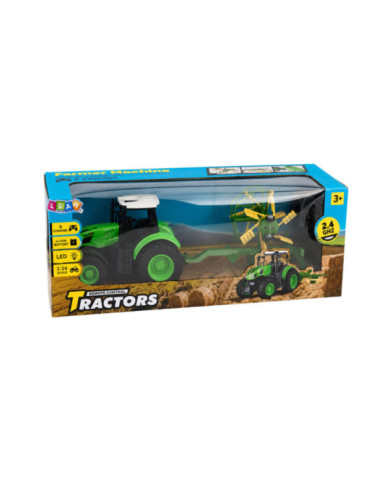 Traktor Rolniczy ze Zgrabiarką Zdalnie Sterowany RC Światła 1:24