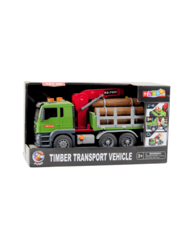 Ciężarówka Transport Drewna Dźwig Bale Drewna Światła Dźwięki