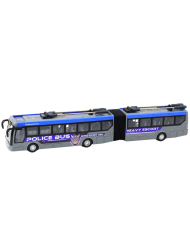 Autobus Policyjny Przegubowy Zdalnie Sterowany RC Światła Szary 1:32