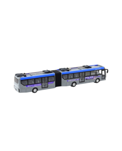 Autobus Policyjny Przegubowy Zdalnie Sterowany RC Światła Szary 1:32