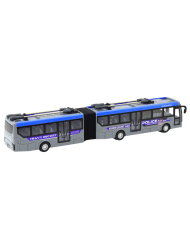 Autobus Policyjny Przegubowy Zdalnie Sterowany RC Światła Szary 1:32