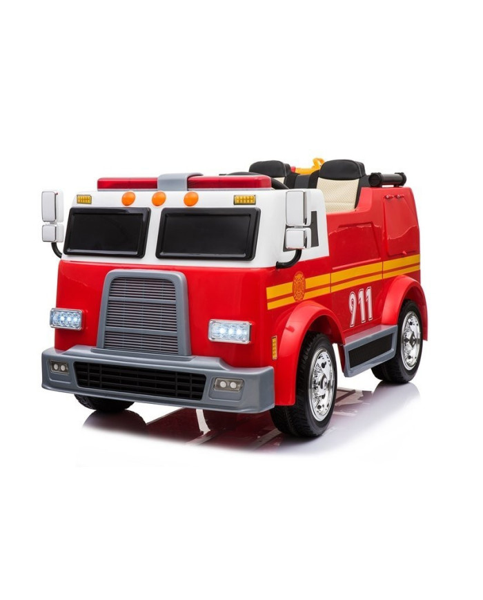 Wóz Strażacki na Akumulator Czerwony Dla Dzieci Pilot Sikawka LL911