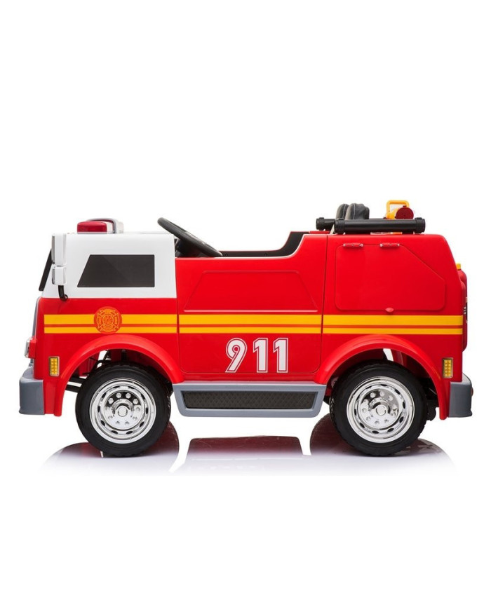 Wóz Strażacki na Akumulator Czerwony Dla Dzieci Pilot Sikawka LL911