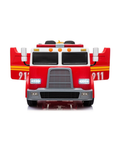 Wóz Strażacki na Akumulator Czerwony Dla Dzieci Pilot Sikawka LL911