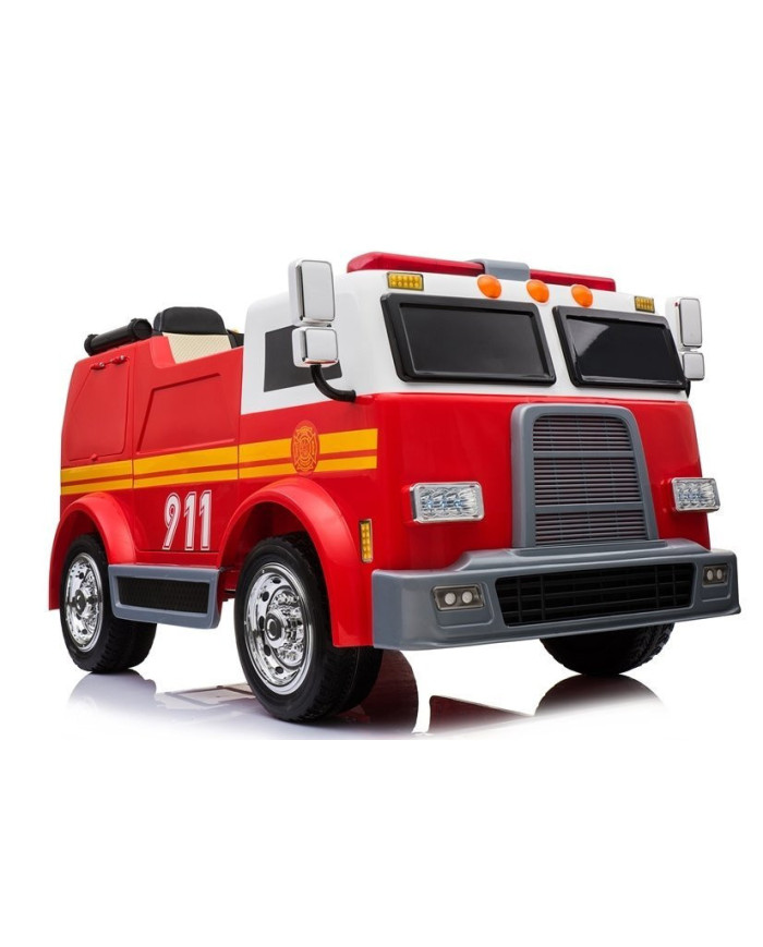Wóz Strażacki na Akumulator Czerwony Dla Dzieci Pilot Sikawka LL911