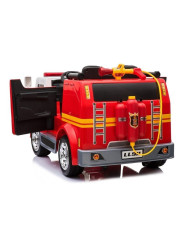 Wóz Strażacki na Akumulator Czerwony Dla Dzieci Pilot Sikawka LL911