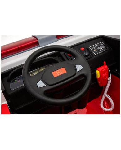 Wóz Strażacki na Akumulator Czerwony Dla Dzieci Pilot Sikawka LL911
