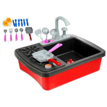 Kuchenka i Zlewozmywak z Akcesoriami Kran z Wodą