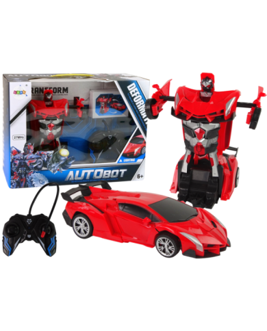 Auto Robot 2w1 Pilot R/C Zdalnie sterowane Czerwony