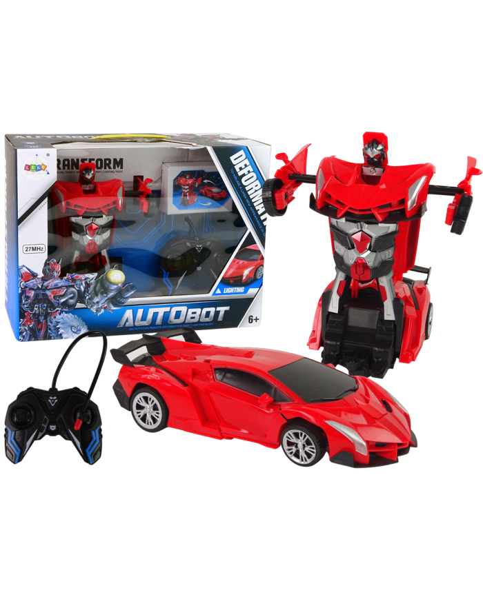 Auto Robot 2w1 Pilot R/C Zdalnie sterowane Czerwony