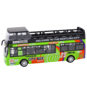 Autobus Piętrowy Turystyczny 1:32 Otwierane Drzwi Zielony