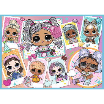 Puzzle - "4w1" - Poznaj laleczki / MGA LOL Surprise! Trefl 34613