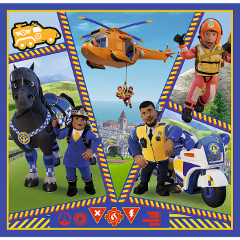 Puzzle "3in1" - Dzień Strażaka Sama Trefl 34868