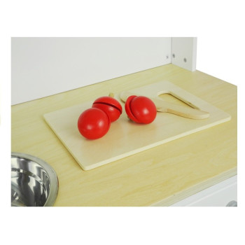 Drewniana Kuchnia Dla Dzieci Zielono Biała Paula Otwierane Elementy