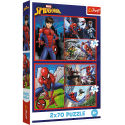 Puzzle - 2x70 - Pajęcze historie - Disney Marvel Spiderman Trefl 34443