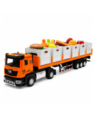 Ciężarówka Transportowa Na Baterie Produkty Spożywcze Pomarańczowa 1:40