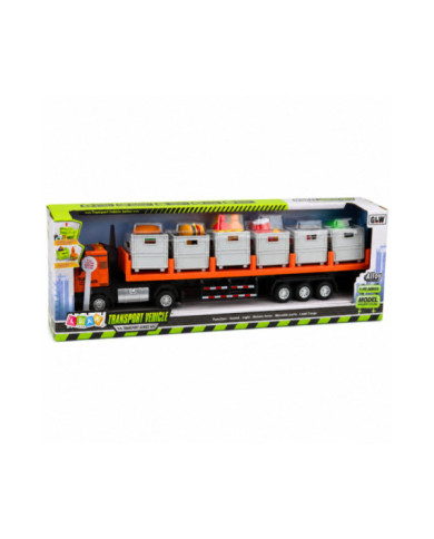 Ciężarówka Transportowa Na Baterie Produkty Spożywcze Pomarańczowa 1:40
