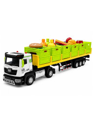 Ciężarówka Transportowa Z Produktami Spożywczymi Na Baterie Zielona 1:40