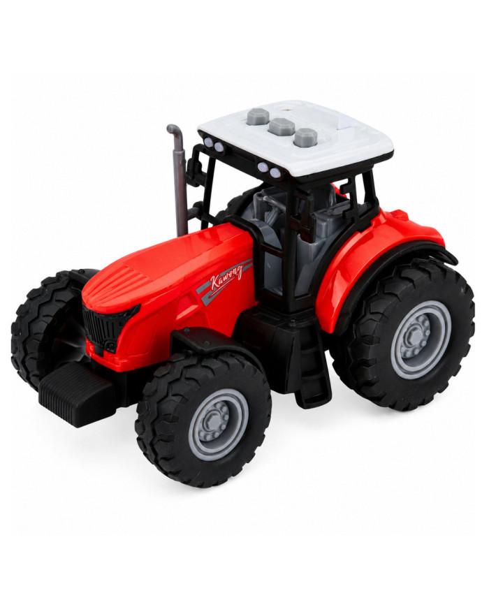 Traktor z Przyczepą Do Transportu Zwierząt Figurki Krów Światła Dźwięki 4 el.