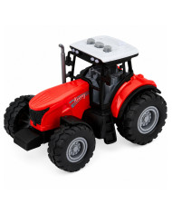 Traktor z Przyczepą Do Transportu Zwierząt Figurki Krów Światła Dźwięki 4 el.