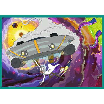 Puzzle - 4x250 - Zakręcony świat Ricka i Morty'ego - Warner Rick and Morty Trefl 13338