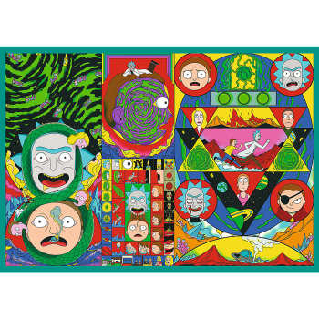 Puzzle - 4x250 - Zakręcony świat Ricka i Morty'ego - Warner Rick and Morty Trefl 13338