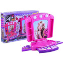 Toaletka Zestaw Kosmetyki Lusterko Światełka Róż