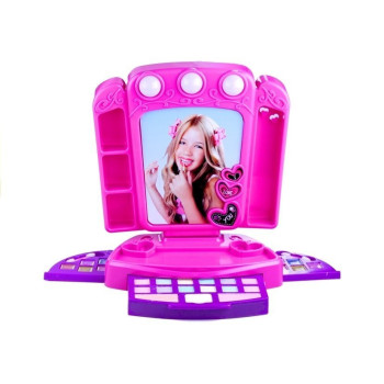 Toaletka Zestaw Kosmetyki Lusterko Światełka Róż