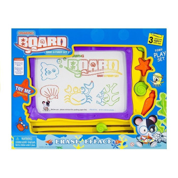 Tablica Znikopis Morski + 3 Pieczątki Kolorowe Tło