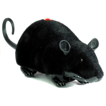 Mysz Zdalnie Sterowana Pilotem R/C Na Kółkach Duża Czarna