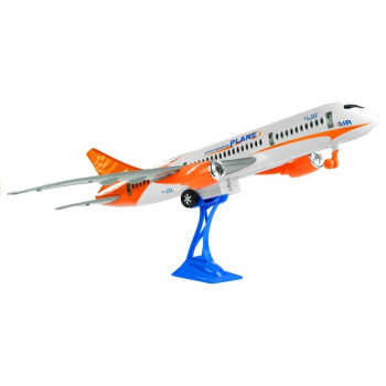 Samolot Pasażerski Biały Friction Podstawka 65 cm