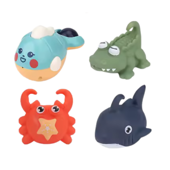 Zestaw Zabawek Do Kąpieli Krab Zwierzęta Morskie 12 el