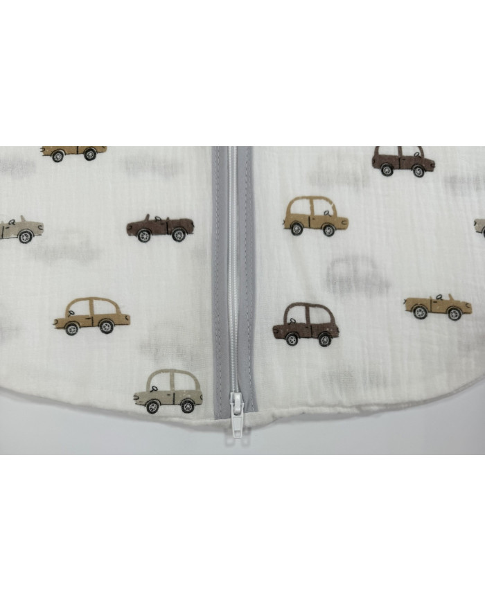 Śpiworek muślinowy PREMIUM do spania 56-62 0,5 TOG AUTKA