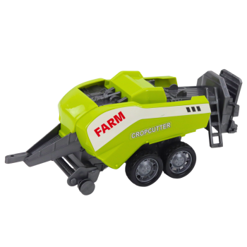 Zestaw Traktor Z Ładowaczem i Prasą Rolniczą Czerwony