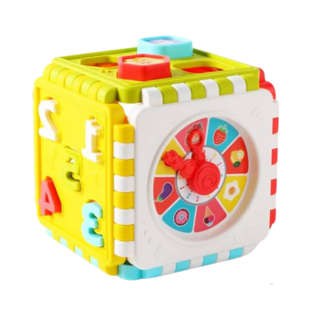 Kostka Edukacyjna Sorter Cyferki Wzory Zegar Kolorowa