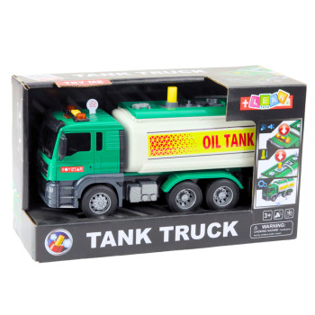 Ciężarówka Cysterna Woda Światła Dźwięki Zielona 1:14