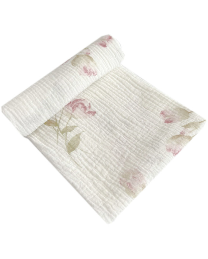 Pieluszka pielucha muślinowa premium 70x70 cm Tulipanki