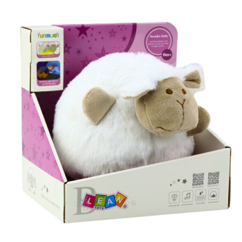 Pluszowa Owieczka Usypiająca Przytulanka Światło Dźwięk Biała