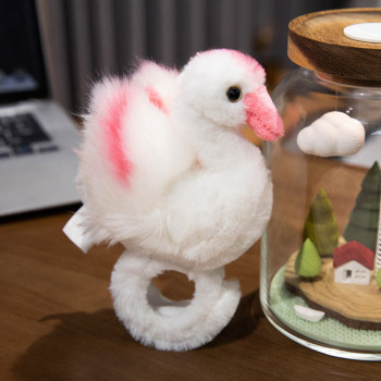 Pluszowa Maskotka Łabędź Opaska Bransoletka Na Rękę Biały