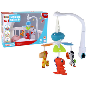 Karuzela Do Łóżeczka Na Baterie Klips Uniwersalny Zawieszki Niebieska