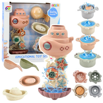 Zabawki Do Kąpieli Statek Podwodny Kubeczki Przyssawki 9el