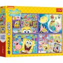 Puzzle - 4x250 - Szalony świat Sponge Boba Trefl 13342